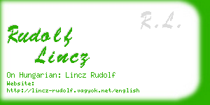 rudolf lincz business card